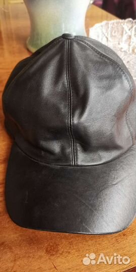 Кепка из натуральной кожи