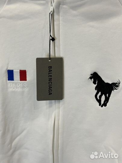 Зип худи Balenciaga x polo white