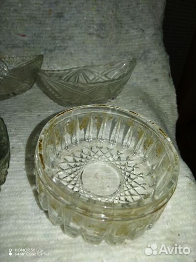 Хрусталь СССР с антикварной пылью