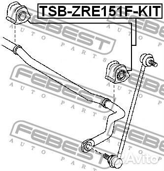 Втулка стабилизатора переднего febest tsbzre151fki