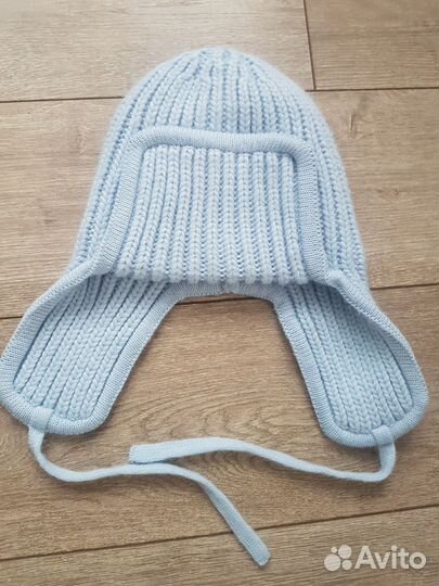 Шапка ушанка женская вязаная