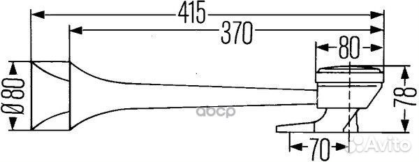 Сигнал звуковой 24V/320Hz/8.5bar 3PB005411001 H