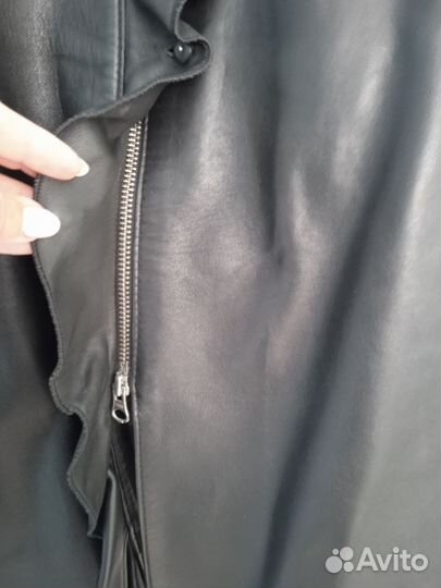 Коженый плащ р.42-44