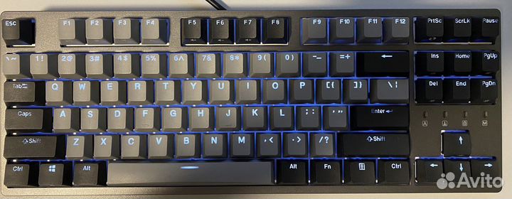 Durgod k320 с подсветкой, cherry speed silver