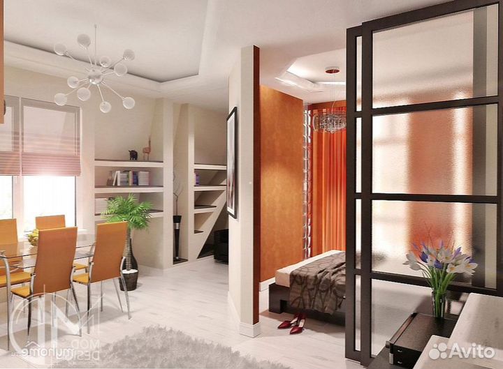 Перегородка для зонирования комнаты