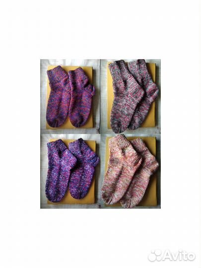 Носки вязаные из натуральной шерсти в ассортименте