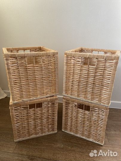 Плетеные ящики из лозы