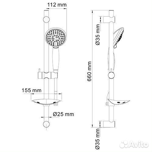 Душевая гарнитура wasserkraft A004