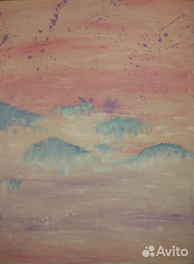 Картина акрил на картоне