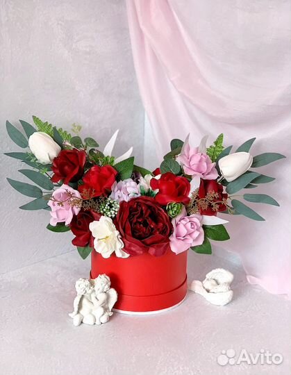 Букеты из мыльных роз