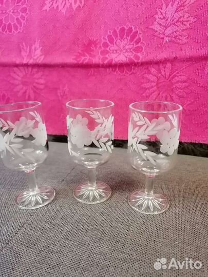 Хрустальные рюмки на ножке СССР