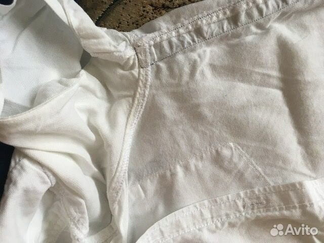 Button blue рубашка