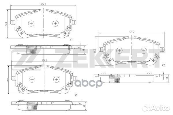 Колодки торм. диск. передн. Toyota Corolla (E21