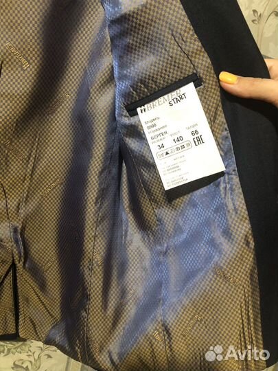 Школьный Пиджак на мальчика синий рост 140