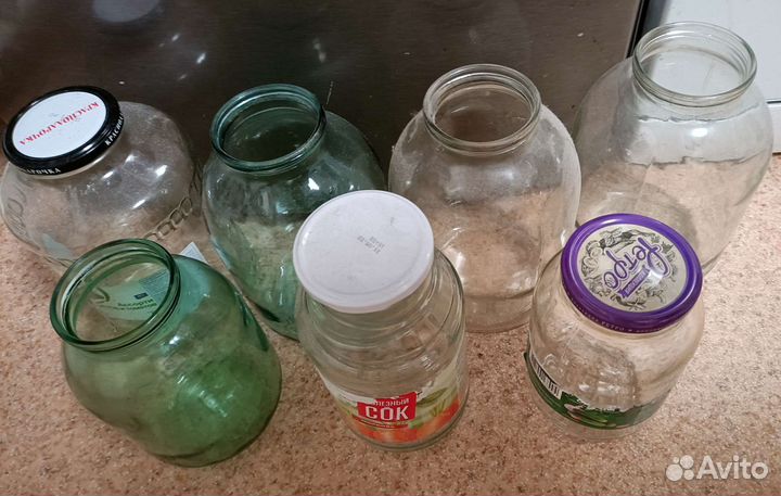 Банки стеклянные 0,15-3,0л и бутылки 1л твист