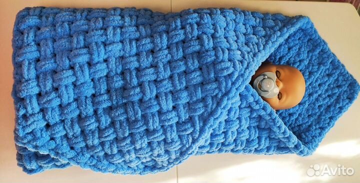 Плед детский вязаный ручная работа