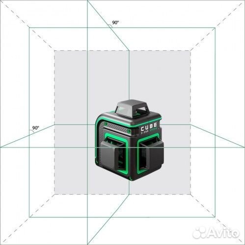 Лазерный уровень ADA cube 3-360 green basic edition + ADA silver plus + Дальномер ADA Cosmo 50 А0072
