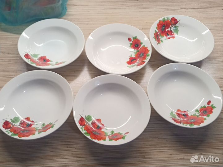 Тарелочки с маком 6шт