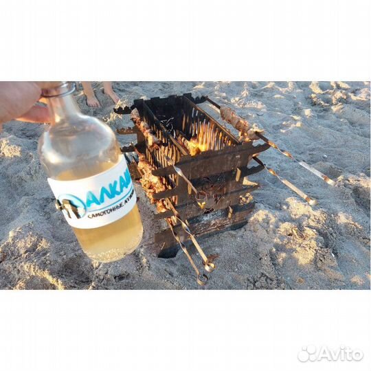 Переносной разборный вертикальный эко мангал-камин