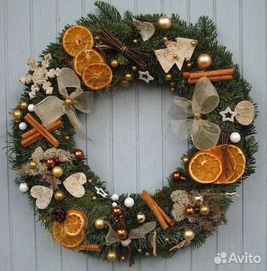 Новогодние украшения венок рождественский