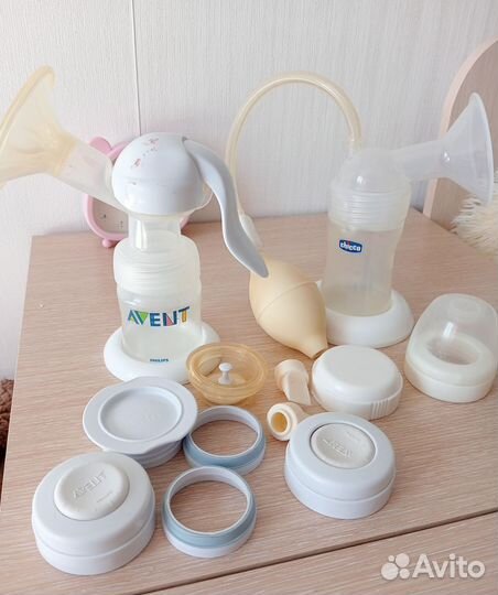 Молокоотсосы ручные avent и chicco