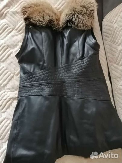 Кожаная куртка с мехом