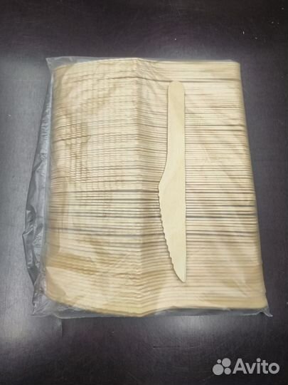 Одноразовая деревянная ложка, вилка, нож, посуда