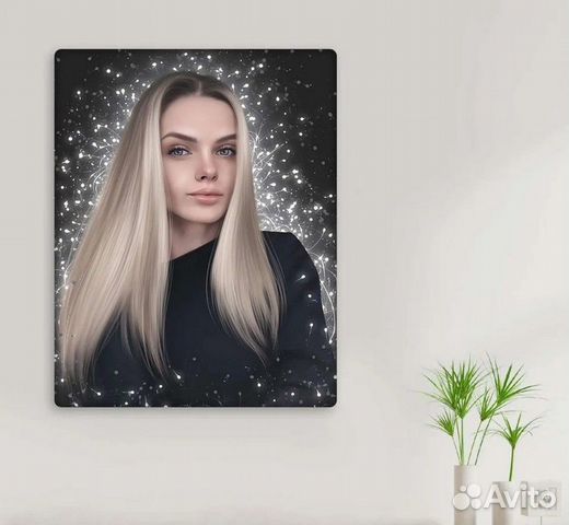 Портрет по фото на холсте