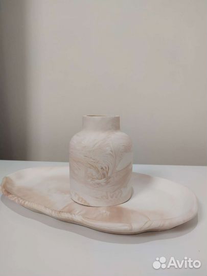 Набор Ваза Сканди & Поднос Облако