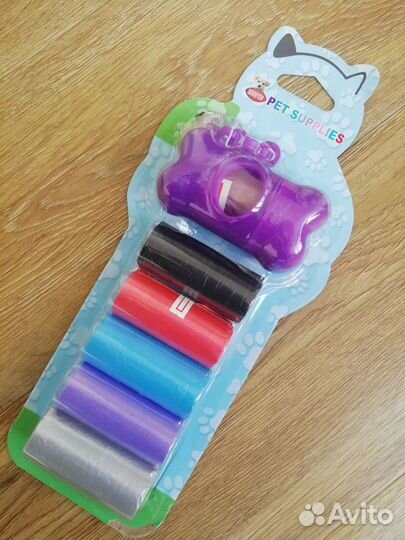 Пакеты для выгула собак с контейнером 6*15шт