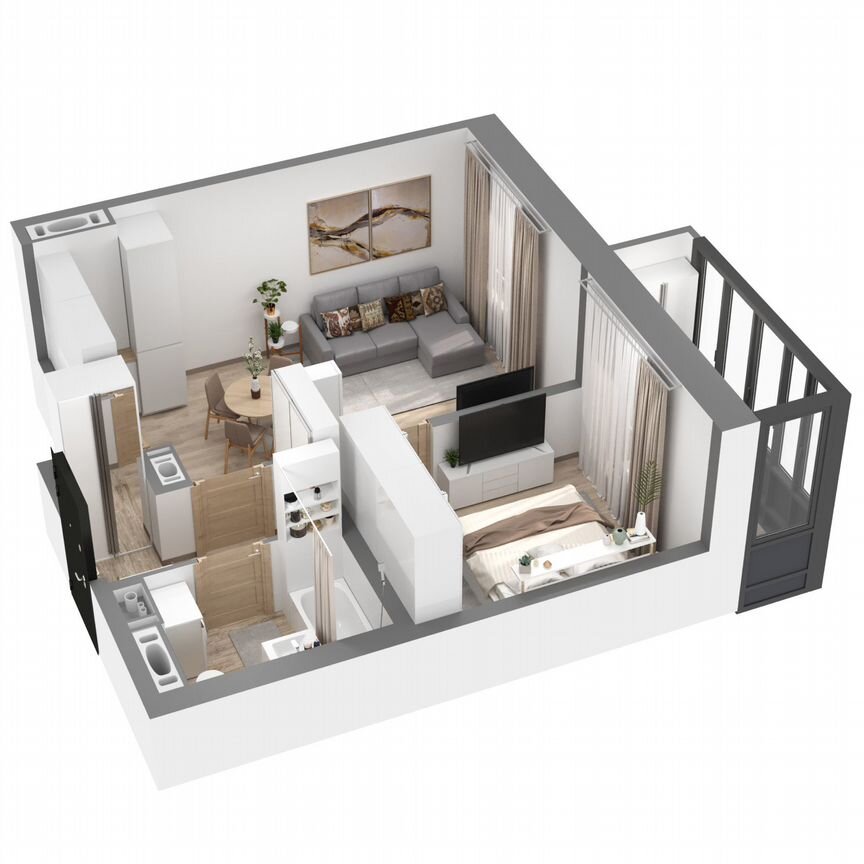 1-к. квартира, 40,3 м², 2/23 эт.