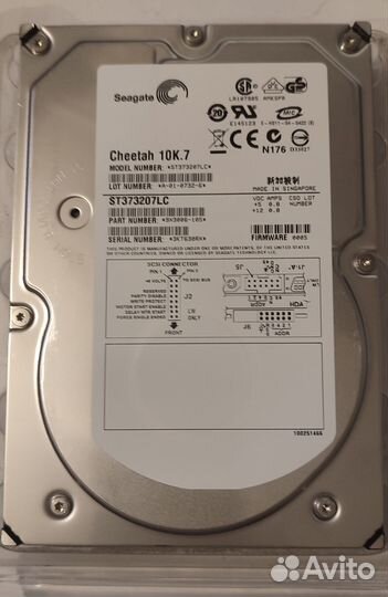 Жесткие диски scsi HDD Cheetah 10K.7 373207LC 73gb