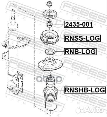 Опора амортизатора renault logan/sandero передн