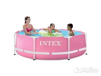 Бассейн Intex Pink Frame Pool, 244 х 76 см