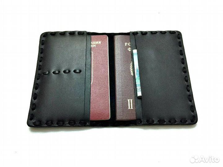 Обложка на паспорт кожаная ручная работа