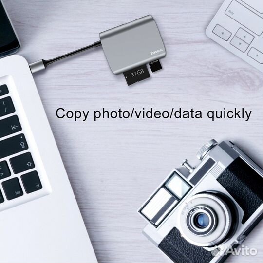 Хаб Type-C usb Baseus 3 в 1