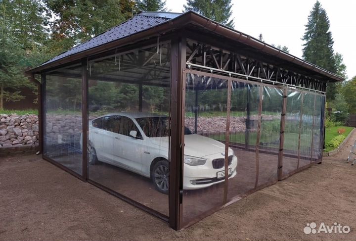 Мягкие окна для террасы беседки веранды