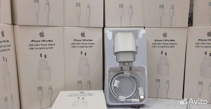 Адаптер блок питания сзу apple 20w +провод Type-C