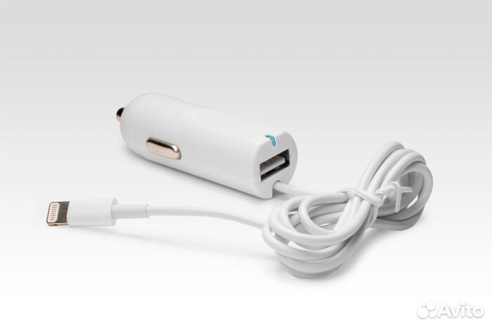 Автозарядка Lightning + порт USB 2.1A. Подходит дл