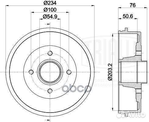 Барабан торм. для а/м Renault Kangoo (97) с по