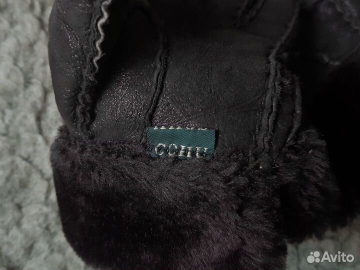 Перчатки варежки кожаные на меху для мальчика