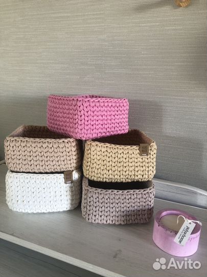 Корзины из трикотажной пряжи