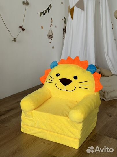 Кресло мягкое подушка детская 2в1 диванчик
