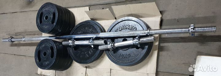 Гриф, гантели, блины