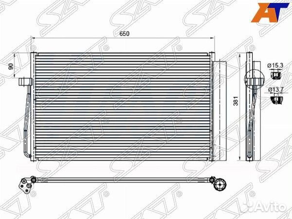 Радиатор кондиционера BMW 5 series, BMW 5-series E60 03-09, BMW 5-series E60/61 03-09, BMW 6 series