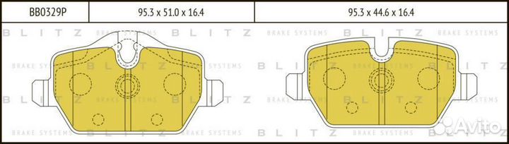 Blitz BB0329P Колодки тормозные дисковые