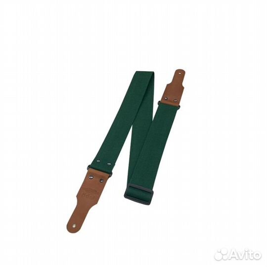 FL00062C Cotton Ремень для гитары, хлопок, зеленый, Fidel