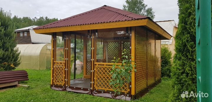 Мягкие окна для веранд, беседок от производителя