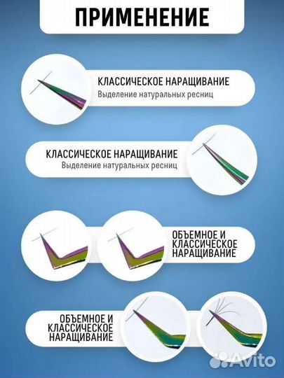 Пинцет для наращивания ресниц