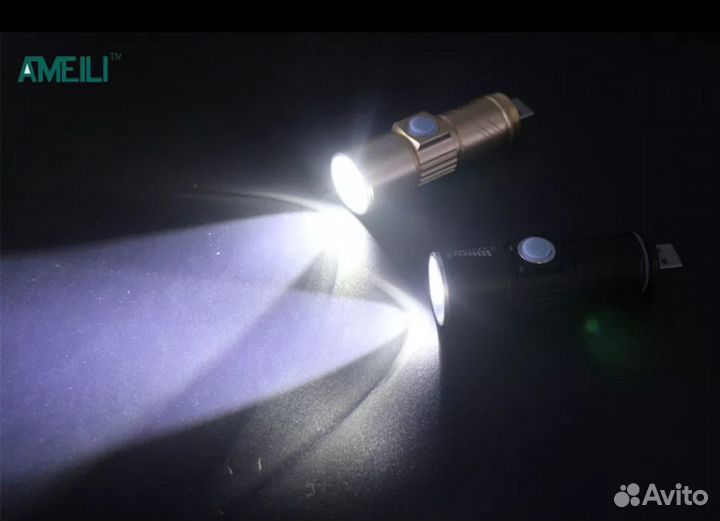 Вело фонарь с зарядкой от USB и зумом. Новый